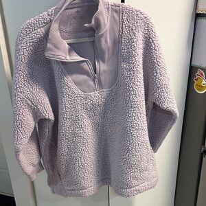 Aerie Light Purple Sherpa Pullover